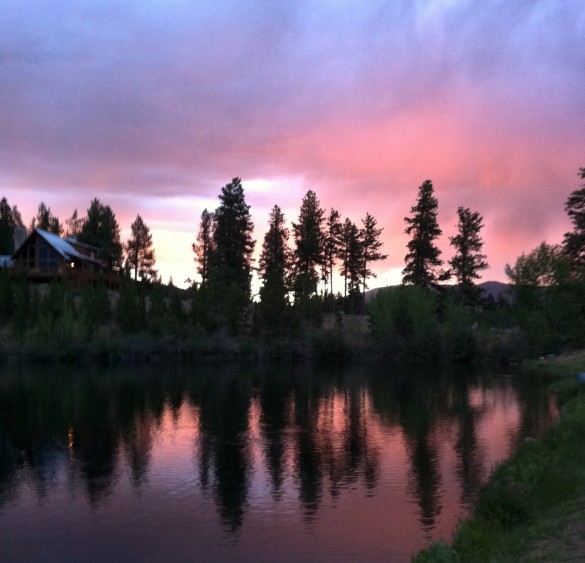 Sunset on Shaddock Pond (untouched iPhone photo)
